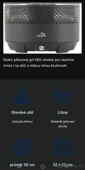 Cattara Non-smoking charcoal Grill KEG stolní - 3