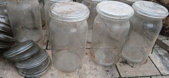 Retro zavařovačky ,skleněná víčka - 3