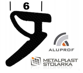 Gumové těsnění do hliníkových oken a dveří 6mm - 3