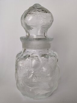 Retro dóza Pavel Pánek, lisované sklo, ČSSR, pošta 79.- - 3