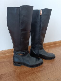 Kožené kozačky Tommy Hilfiger - 3