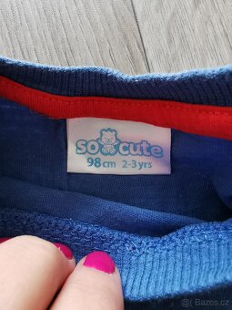 Modré dětské tričko s velrybou – So Cute, vel. 98 (2–3 roky) - 3