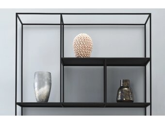 Černý kovový regál 200 x 120 cm - 3
