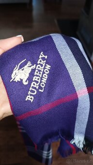 Fialová Burrbery velká šála, nová - 3