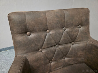 Nová 2x židle-křesílko MARIO hnědá - 3