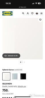 Dveře Besta - bílé lesklé a bílé MORTVIKEN a SELSVIKEN - 3