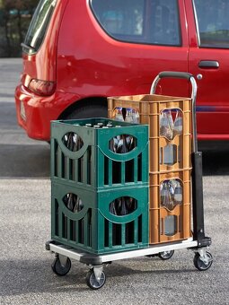 Transportní vozík, hliník, skládací, max. nosnost 150 kg - 3