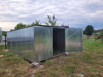 Plechová garáž 3x5 m, stavební bouda - 3