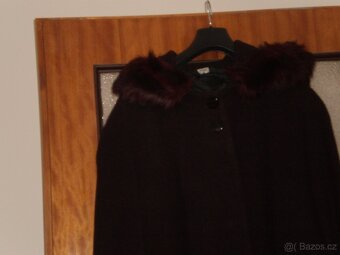 kabát dámský - flauš - kapuce - odepínací kožešina - 3