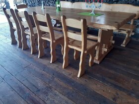 Dřevěný masivní stůl - 3