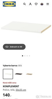 IKEA PAX / skříň s dveřmi bílá - 201 cm x 50 x 35 - 3