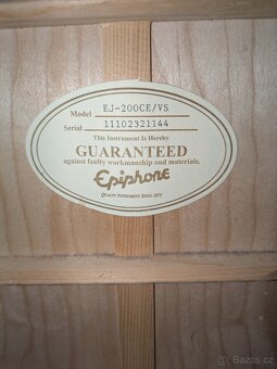Elektroakustická kytara epiphone ej-200ce/vs - 3
