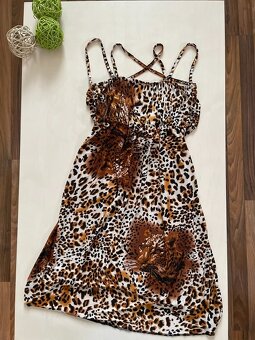 Leopard šaty, vel neuvedena cca S-M - 3