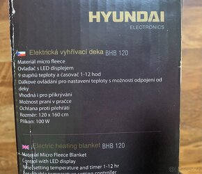 Elktrická vyhřívací deka bhb 120 - 3