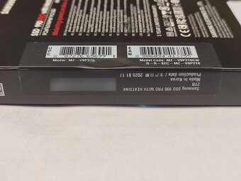 Nový a nerozbalený M.2 SSD Samsung 990 PRO 2TB with Heatsink - 3