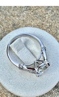 3 ct. moissanite diamantový Snubní prsten diamant 925 - 3