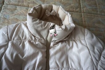Dětská dívčí béžová zimní bunda vel.110 zn.H&M - 3