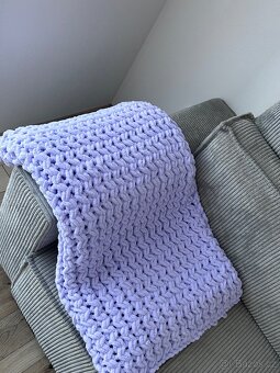 Levandulová puffy deka - 3