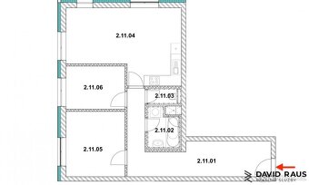 Prodej bytu 3+kk, celková výměra 71,40 m2, Nové Město na Mor - 3