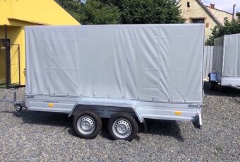 Přívěsný vozík dvouosý 345x145 cm, plachta, 750kg,130km/h - 3