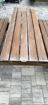 Zahradní lavice dřevěná stůl pivní set - 3