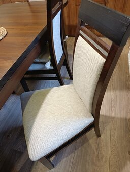 Jídelní stůl + židle 6 ks, masiv - 3