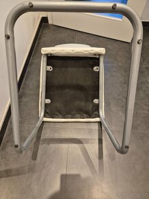 Jídelní židle, bílá koženka - 3