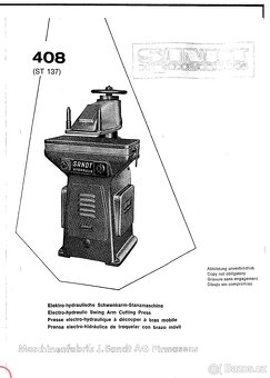 SLEVA Hydraulický děrovací stroj Lis Sandt - Typ 408 - 3