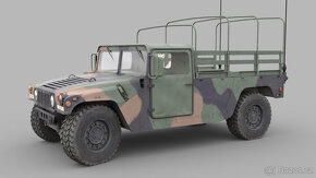 Plachta zadní na pick up. Humvee, Hummer, H1 - 3