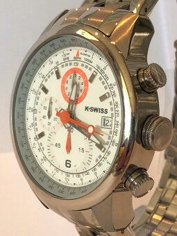 K-Swiss, chronograph, kožený pásek - 3