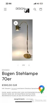 Mosazná retro lampa - 3