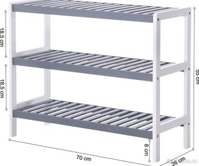 Nový bambusový regál - botník - 3