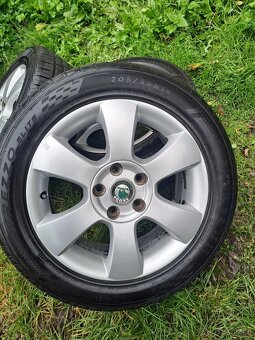 Alu kola 5x112 originál Škoda Octavia II 205/55 R16 - 3
