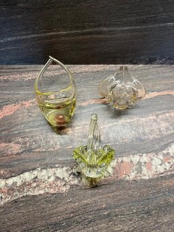 Skleněné košíky - hutní sklo - 3