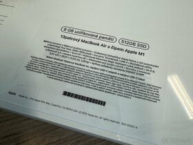 MacBook Air 13, M1, 8GB, 512GB, Silver - nový - záruka - 3