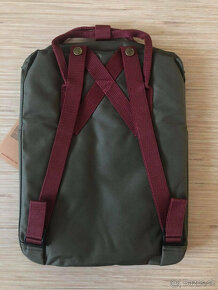 Batohy Fjällräven Kanken zelený s vínovými popruhy - 3