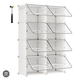 Plastové úložné boxy botník LPC034W01 - 3