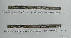 5 Kčs 1938 obě varianty vlnovky na hraně - 3