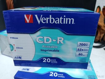 80 kusů - disk Verbatim CD-R 700MB/80 min. - 3