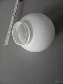 sklo kulaté závitové pro svítidlo - bílé, matné - 3