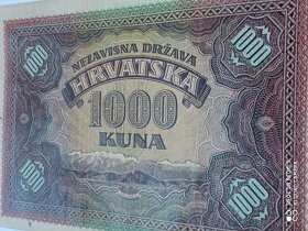 TOP BANKOVKA 1000 KUNA 1941 SÉRIE V - 3