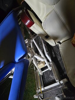 Elektrické Masážní LEHÁTKO AKCE modré  Profi 2 motory - 3