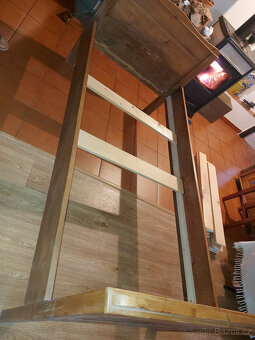 Postel dřevěná starožitná - 3