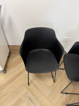 4 x Plastová / kovová židle - 3