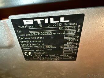 Elektrický Vysokozdvižný vozík Still třikolka - 3