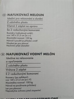 Nafukovací matrace meloun - 3