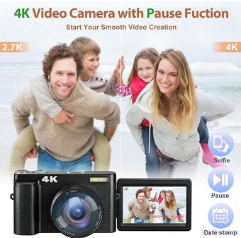 4K Digital Camera for Photography and Video, 48MP - 3