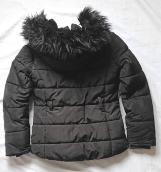 ZIMNÍ DÍVČÍ BUNDA s KOŽÍŠKEM -8-9 let, 134 cm - 3
