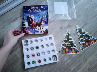 Vánoční adventní kalendář, různé druhy, náramky a přívěsky - 3