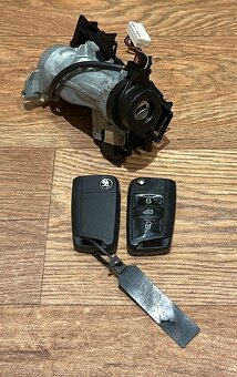 Škoda Octavia 3 III-Sada-Spínací skříňka,zámek dveří,2x klíč - 3